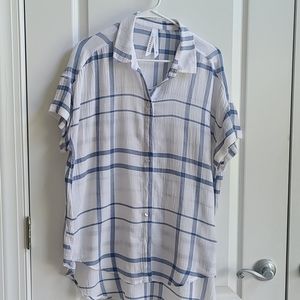 Liverpool Short Sleeve Plaid Button Down